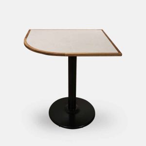 TB-300 雅士白千層板弧桌(圓盤腳)