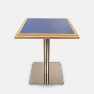 TB-305 群青藍千層方桌(扁款不鏽鋼方盤腳)